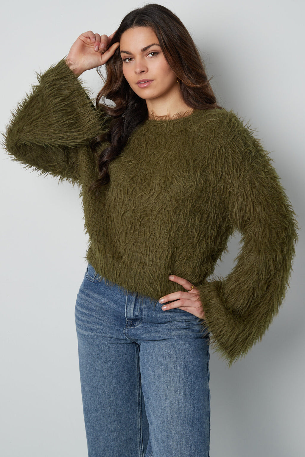 Cozy Acrylic Knit Sweater for Fall/Winter
