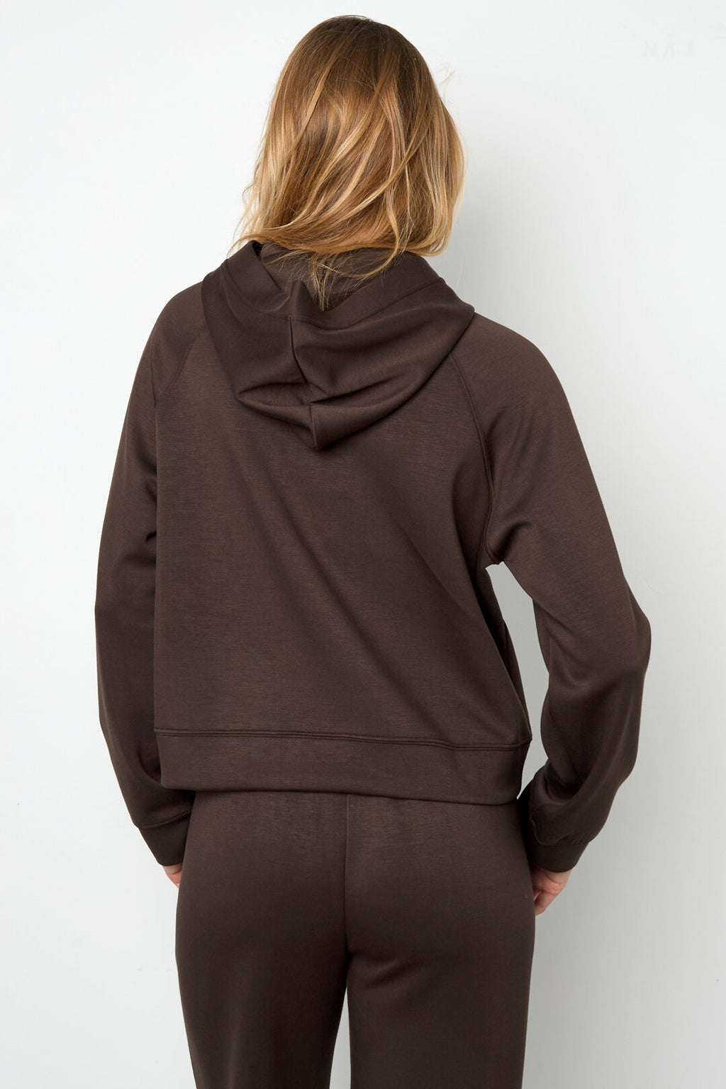 Stylish All-Fit Knitted Hoodie in Navy & Brown