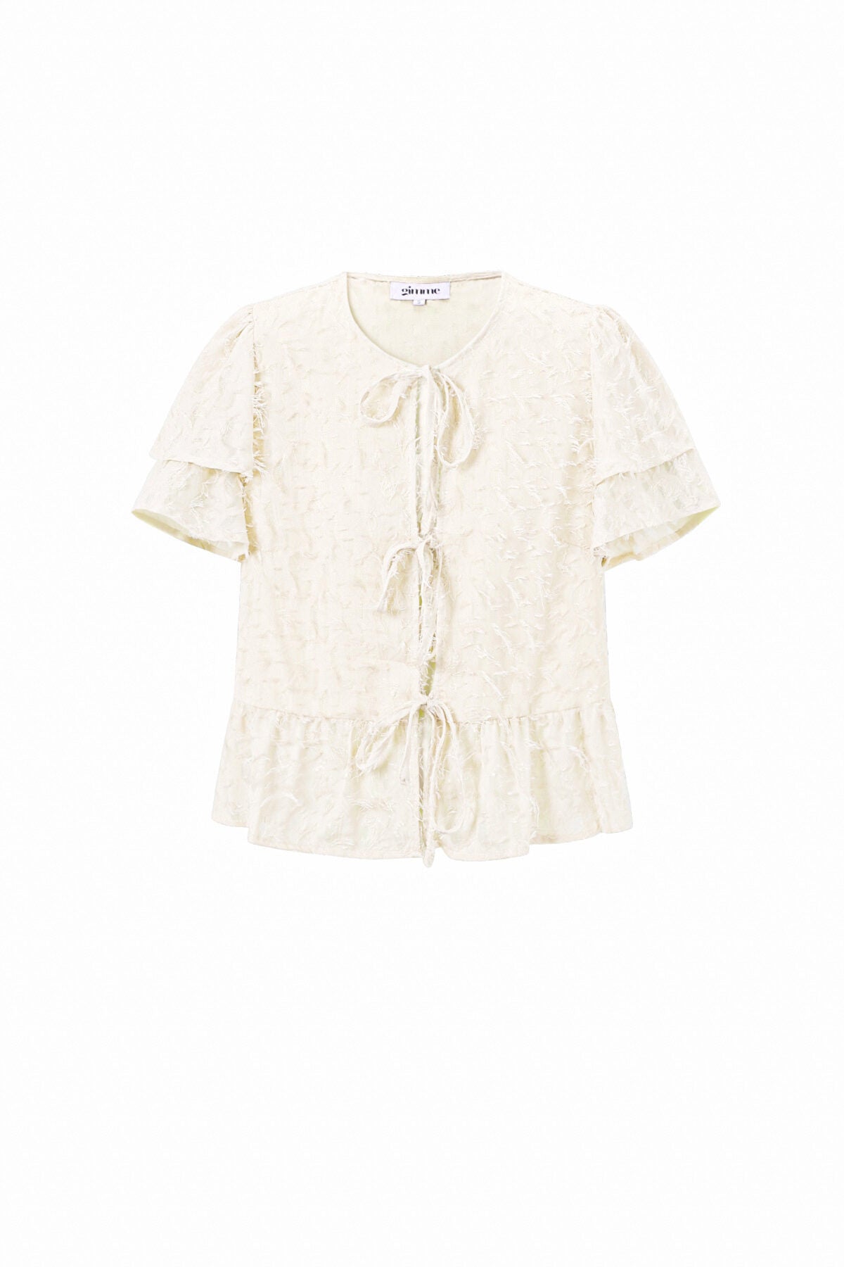 Geweven Polyestervezel Vrouwen Korte Mouwen Tops Elegante Sluiting Solide Kleur